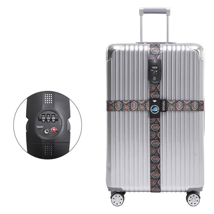 Cross Luggage Strap with TSA Combination Lock