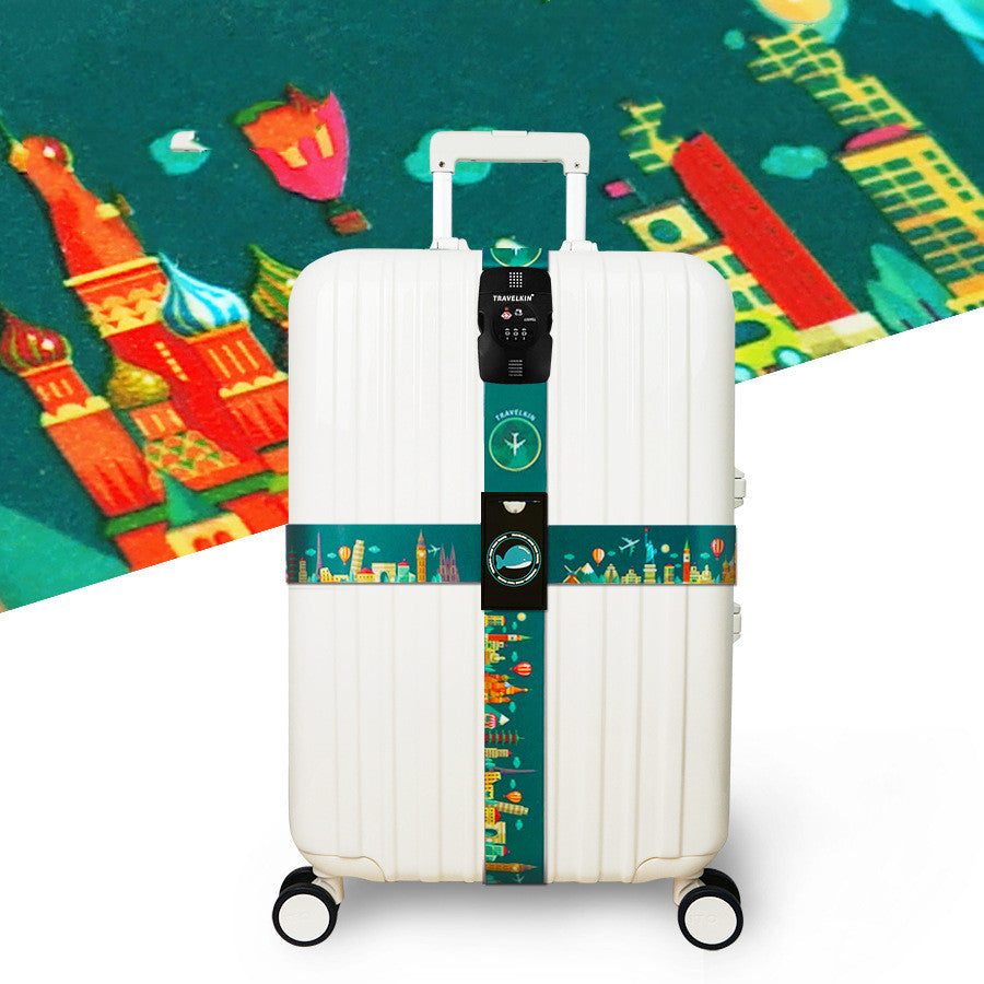 Cross Luggage Strap with TSA Combination Lock
