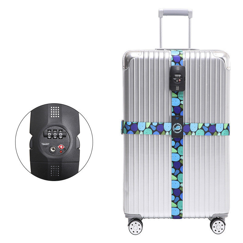 Cross Luggage Strap with TSA Combination Lock