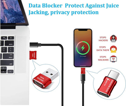 Data Blocker, USB C Data Blocker Protect against Juice Jacking,4 Kinds